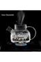 Bamboo Vacuum Lid Heat Resistant Glass Teapot with Strainer (1000 ml) Teapot - 7