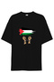 Palestine Printed Black Unisex Oversize T-Shirt – T-Shirt46