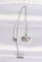 Silver Color Zircon Stone Pearl Oyster Pendant Necklace (316L Steel) - 3