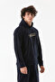 Text Embroidered Kangaroo Pocket Hooded Fleece Sweatshirt - 4