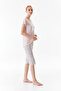 Rabbit Printed Crew Neck Pajamas Set - 5