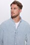 Men's Relax Fit Relax Fit 100% Cotton Denim Jeans Blue Buttoned Lapel Shirt - 3