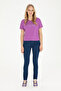 Women's Blue Toothpick Fit Jean Pants 50280328-Dn0022