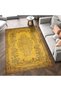 Cansu Collection Antique Look Yellow Patterned Woven Base Modern Decorative Carpet Cansu50