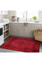 Cansu Collection Red Patterned Woven Base Modern Decorative Carpet Cansu46 - 5