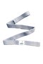 شريط تمدد طويل من القماش الرمادي المقاوم للتمدد لتمارين البيلاتس