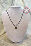 - Tuğba 6667 Handmade Natural Stone Amber Necklace - 33cm