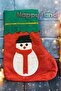 Christmas Ornament Gift Socks Red 20 cm Snowman Socks Christmas Gift Socks - 5