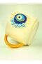 24 Carat Gold Embroidered Pearl and Evil Eye Embossed, Handmade 270 ml Mug Ngı270b1 - 5