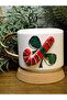 24 Carat Gold Decorated, New Year's Eve Christmas Candy Cane Embossed, Handmade Gift Mug