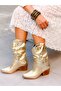 Tokyo Gold Metal Gusseted Short Dallas Boots - 2