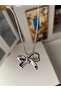 Women's Jewelled Bow Necklace - 2