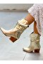 Tokyo Gold Metal Gusseted Short Dallas Boots - 3