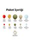 Balloon Set Red-Turmeric-Eucalyptus-Sea Sand-Macaron Blue 60-Piece Balloon Chain Set - 2