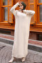 4008 Zippered Collar Knitwear Dress Stone Color - 5
