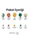 Balloon Set Mildew Green-Burnt Orange-Turmeric-Dark Green-Sea Sand Set of 60 Balloon Chain - 2