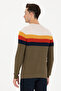 Men's Khaki Crew Neck Sweater 50275762-Vr027 - 5