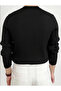 Men's Black Buttoned Polo Collar Knitwear Sweater - 3