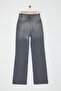 Gri Yüksek Bel Wide Leg Geniş Paça %100 Pamuk Non-Stretch Jeans TWOAW24JE00089 - 6