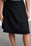 Black Rose Patterned Knitted Large Size Skirt - 3