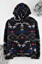 Siyah Unısex Oversize/Geniş Kesim Desenli Şerpa Polar/Peluş Kapüşonlu Sweatshirt TMNAW25SW00147 - 6