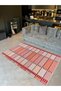 Paris Collection Orange Tones Geometric and Striped Transitional Pattern Modern Decorative Rug 159 - 2
