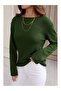 Green Massi Model Thin Mercerized Knitwear - 2