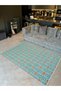Paris Collection Green and Beige Tone Geometric Motifs Patterned Vintage Decorative Carpet 162 - 2