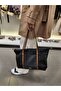 Stores Women's Large Zippered Hand and Shoulder Bag, Laptop Bag - 3