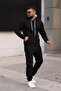 Unisex Hooded 3 Thread Winter Thick Basic Tracksuit Set - 3
