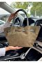 Women's Green Suede Leather Long Strap Magnet Closure Shoulder & Hand Bag - 7