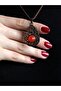 Natural Stone Agate Natural Stone Women's Antique Model Necklace with 40+5 cm Chain Euk24Ai