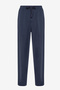 Navy Stripe Navy Blue Trousers Pajama Set - 3