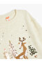 Oversize Knitwear Sweater Deer Embroidered Long Sleeve Sequin Sequined - 3