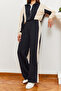 Women's Navy Blue Ecru Piping Detailed Top and Bottom Set 2382 60581001 - 6