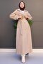 Long 6 Button Coat Beige - 3