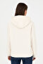 Women's Cream Hooded Sweatshirt 50298586-Vr071 - 5