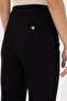 Women's Black Canvas Trousers 50290404 -Vr046 - 6