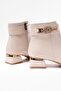 Rm-502 Beige Heeled Zippered Daily Women's Boots with Buckle Accessories - 4