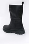 Capri Vegan Leather Thermal Rubber Black Color Ankle Boots 45027 - 5