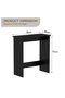 Study Desk with Foot Rest Support, Executive Desks Ideal for Home and Office - Black - 2