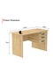Solama Writing Table With Hanging Drawers And Round Desktop Power Module - Oak - 3