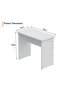 White ST Study Table for Home Schools 90 cm - 4