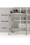 Study Desk with Foot Rest Support, Modern Executive Desks Ideal for Office White Concrete - 3