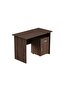 MP1 100x60 Writing Table with Mobile Drawer - Modern Office Desk for Home and Office (Brown)