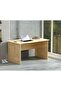 Writing Table With Desktop Socket And USB AC Port - Oak - 4