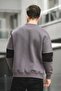 Estd Three Thread Raised Sleeve Embroidered Front Printed Crew Neck Men's Sweatshirt - 4