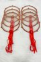 Glitter Bridal Tambourine Red, Bridesmaid Wedding Henna Night Circumcision Bachelorette Bride with Bell 25cm 1 Piece - 3