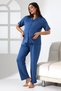 Pregnant and Maternity Petrol Short Sleeve Double Pajama Set - 5