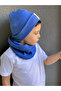 Unisex Indigo (1-5 YEARS) Ribbed 100% Cotton Beanie Neck Collar Set (LASNMAN PRICE) - 4